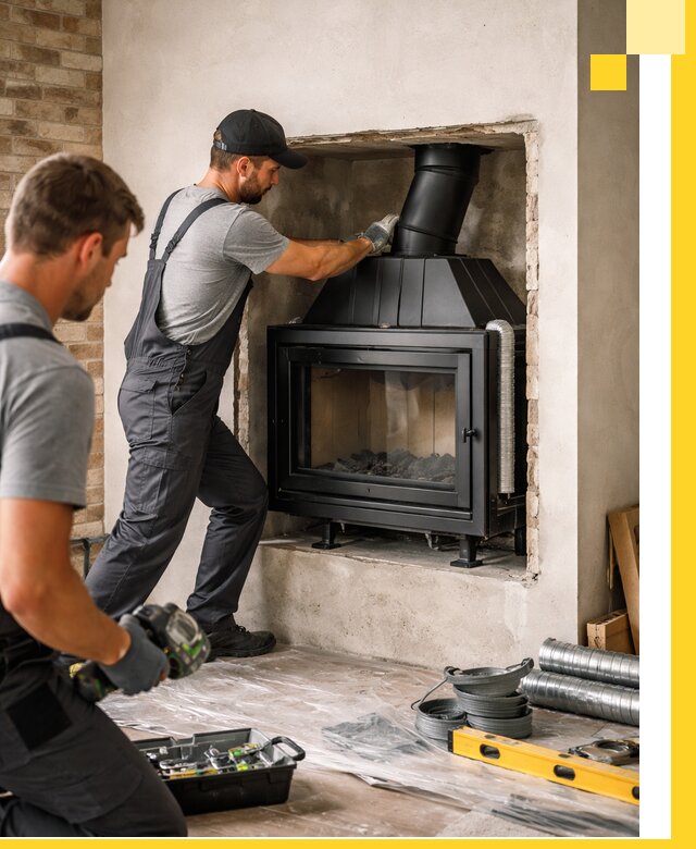 Установка каминных топок в Борисоглебске: монтаж, подключение