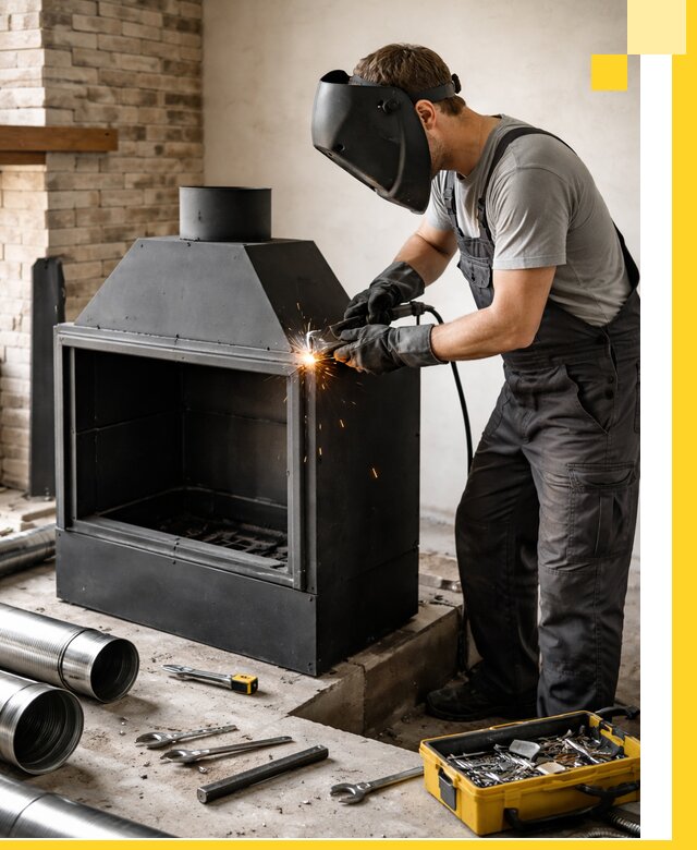 Продажа и установка металлических каминов в Борисоглебске под ключ