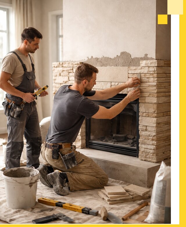 Установка и монтаж каминов для загородного дома в Борисоглебске