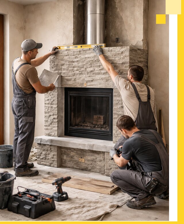 Профессиональный монтаж каминов под ключ в Борисоглебске для дома