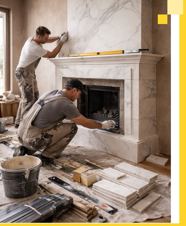 Отделка каминов в Борисоглебске качественные облицовочные работы