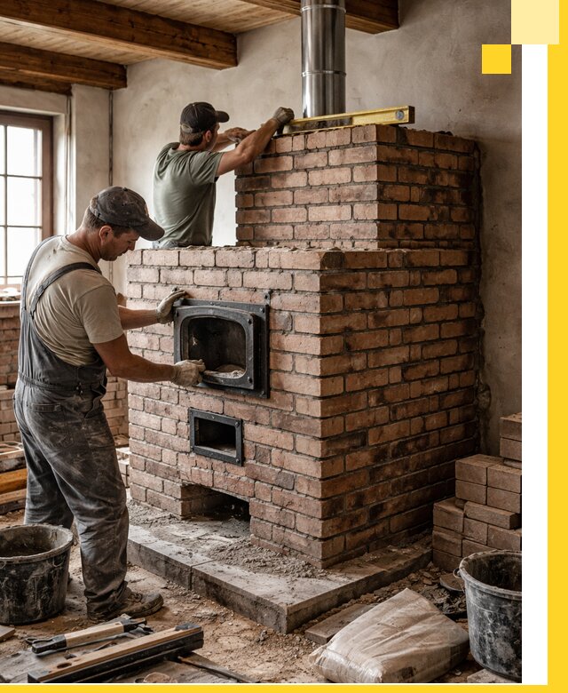 Печи для загородного дома под ключ в Борисоглебске — монтаж и сервис