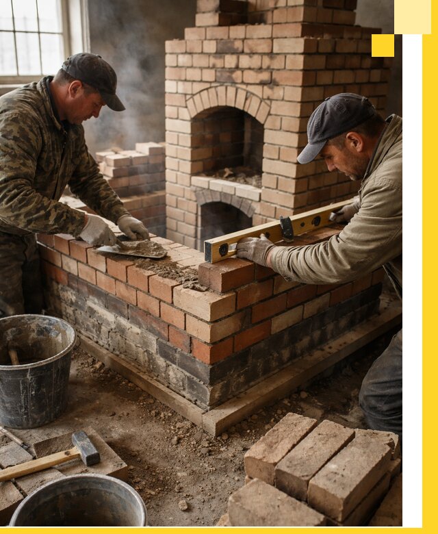 Изготовление и монтаж печей и каминов из кирпича в Борисоглебске