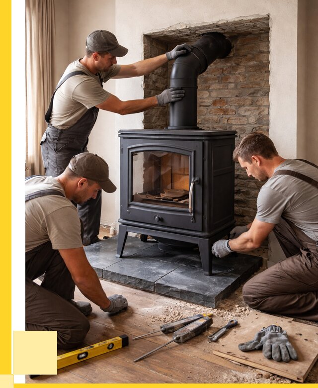 Монтаж печи камина в частном доме в Борисоглебске от 26010 р. | ЭриданБрс