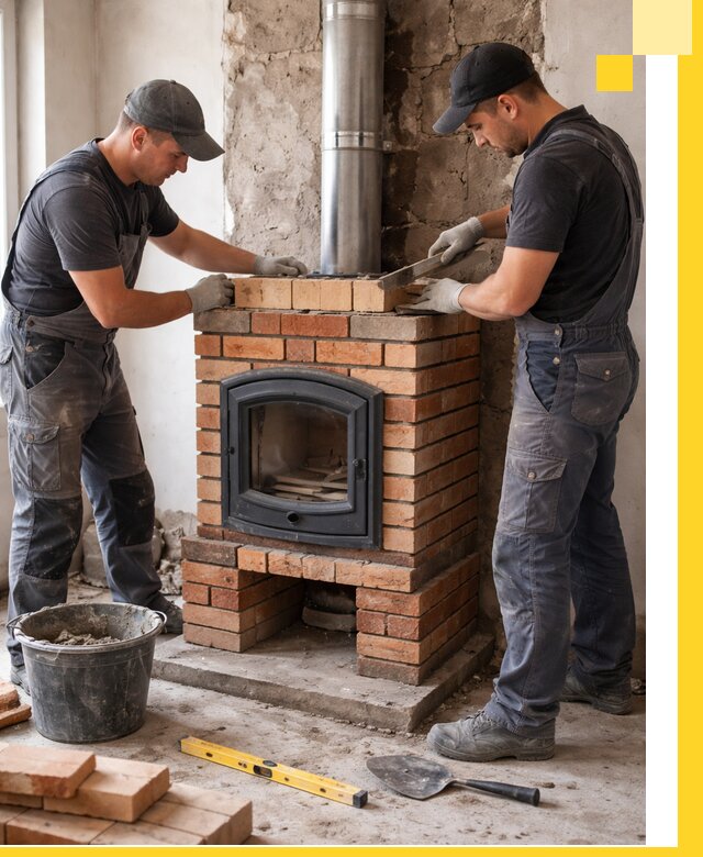 Монтаж печи камина под ключ в Борисоглебске с гарантией и пусконаладкой