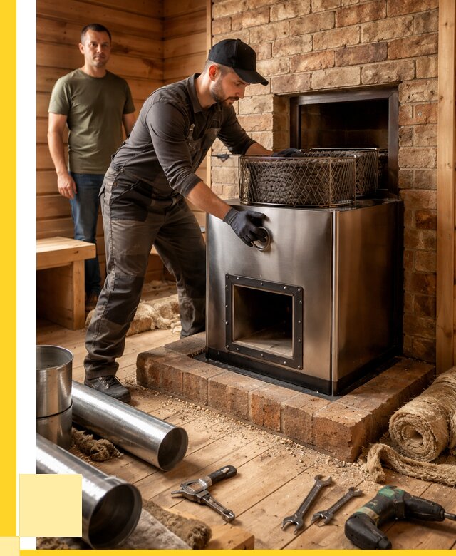 Монтаж банных печей под ключ в Борисоглебске от 18727 р., ЭриданБрс