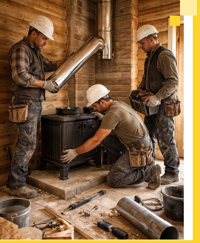 Профессиональный монтаж банных печей и дымоходов в Борисоглебске