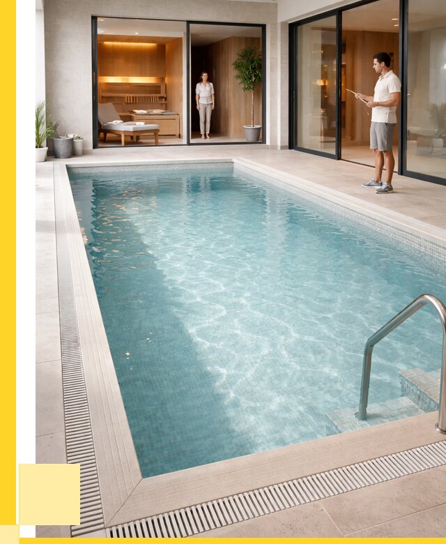 Отделка бассейна пленкой ПВХ в Борисоглебске от 3641 р. - ЭриданБрс