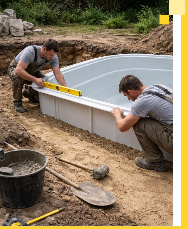 Производство и установка пластиковых бассейнов в Борисоглебске под ключ