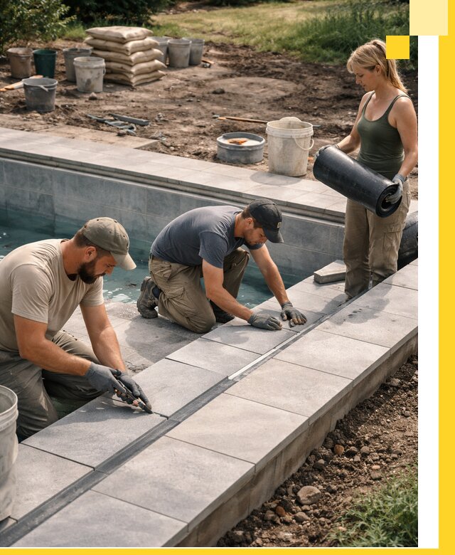 Строительство и монтаж уличных бассейнов под ключ в Борисоглебске