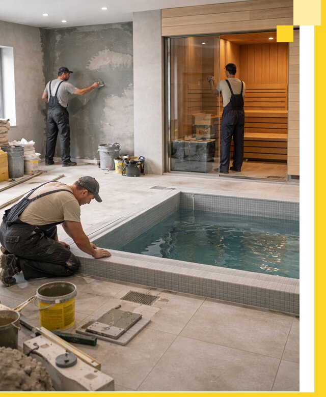 Проектирование и строительство сауны с бассейном в Борисоглебске