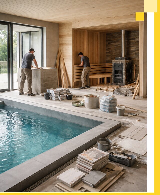 Проектирование и строительство бань с бассейном в Борисоглебске