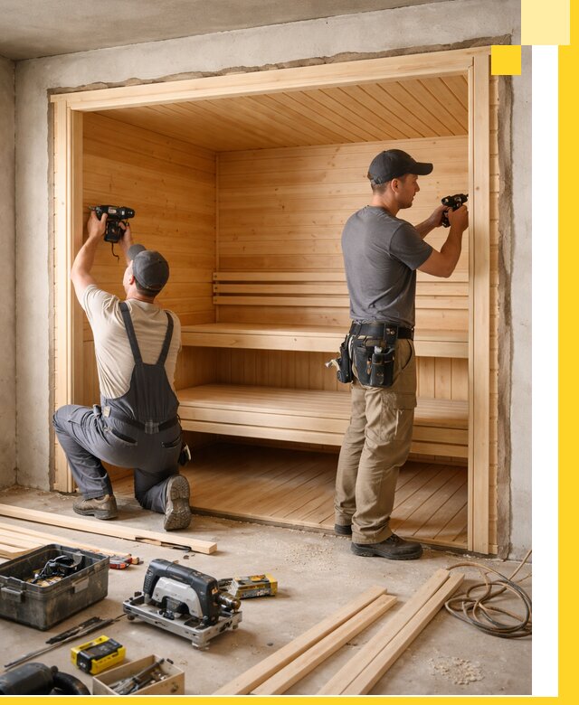 Монтаж саун под ключ в Борисоглебске — проектирование и установка