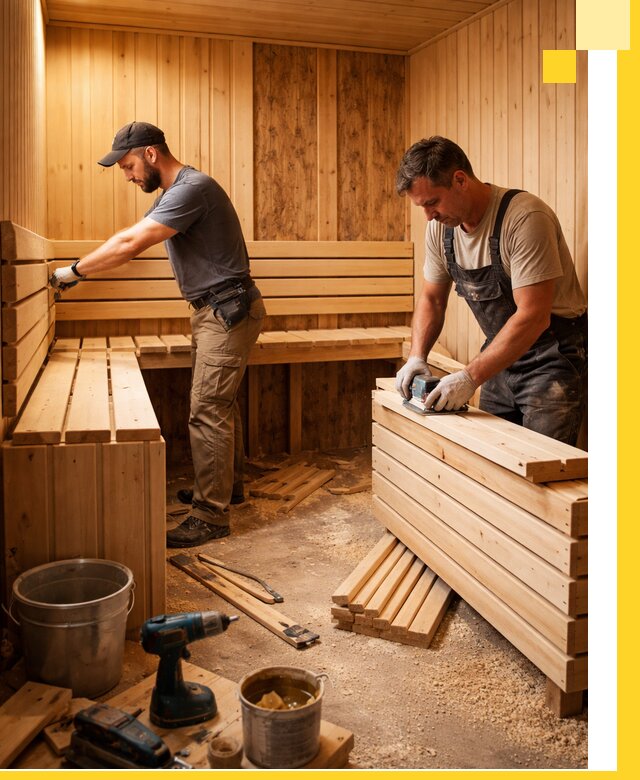 Профессиональный комплексный ремонт саун под ключ в Борисоглебске