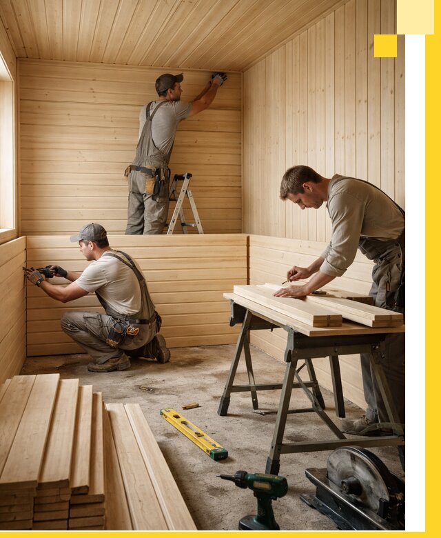 Обшивка саун в Борисоглебске из натуральной древесины под ключ