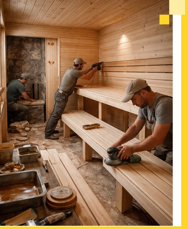 Профессиональная отделка бань в Борисоглебске под ключ, с гарантией