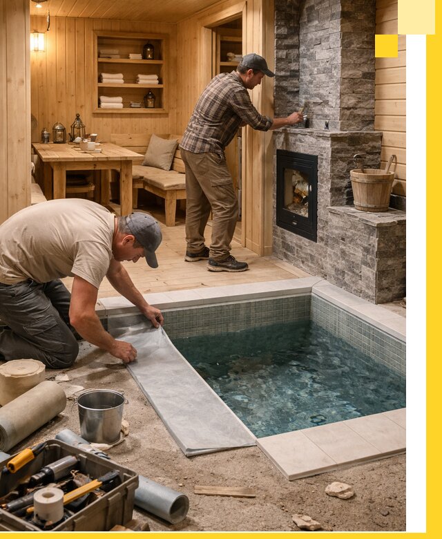 Строительство бань с комнатой отдыха под ключ в Борисоглебске