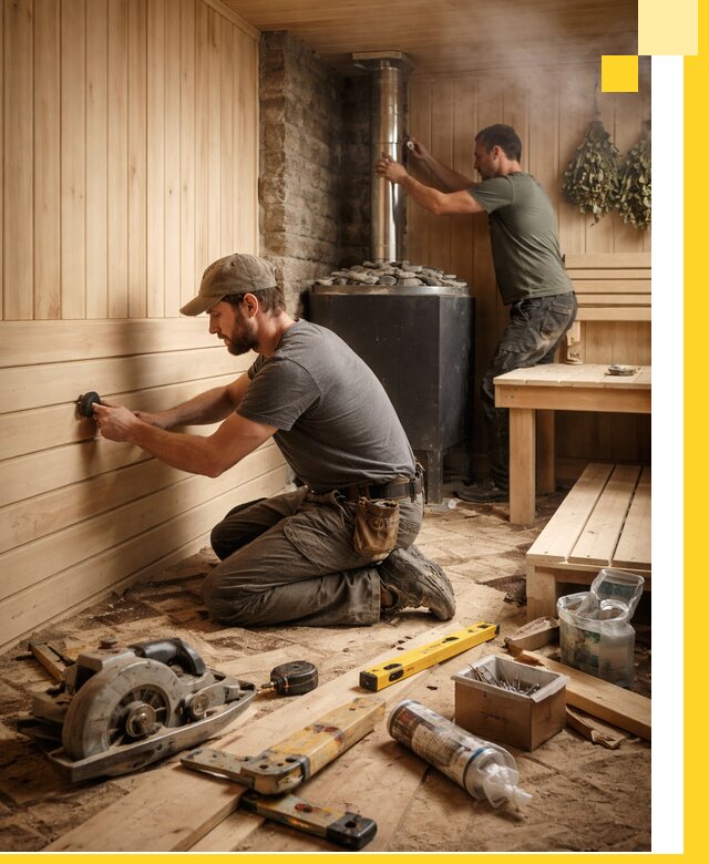 Полное строительство и оснащение парных под ключ в Борисоглебске