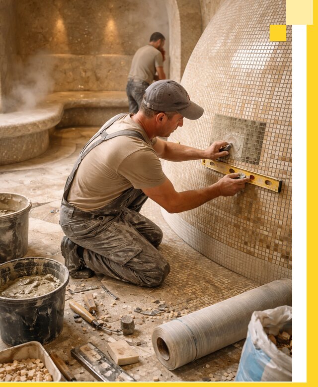 Хамам под ключ в Борисоглебске: проектирование, строительство, отделка