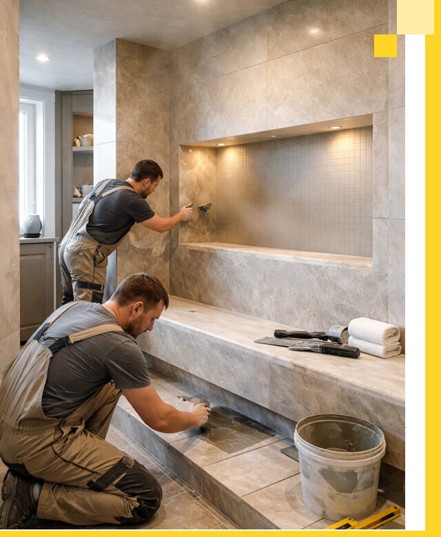 Профессиональное строительство хамама в квартире в Борисоглебске