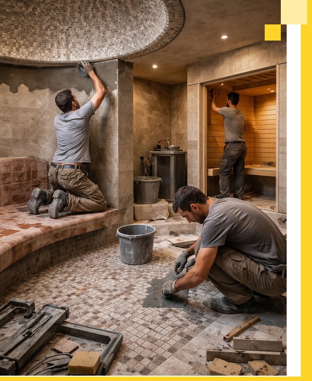 Проект и строительство хамама бани и сауны под ключ в Борисоглебске