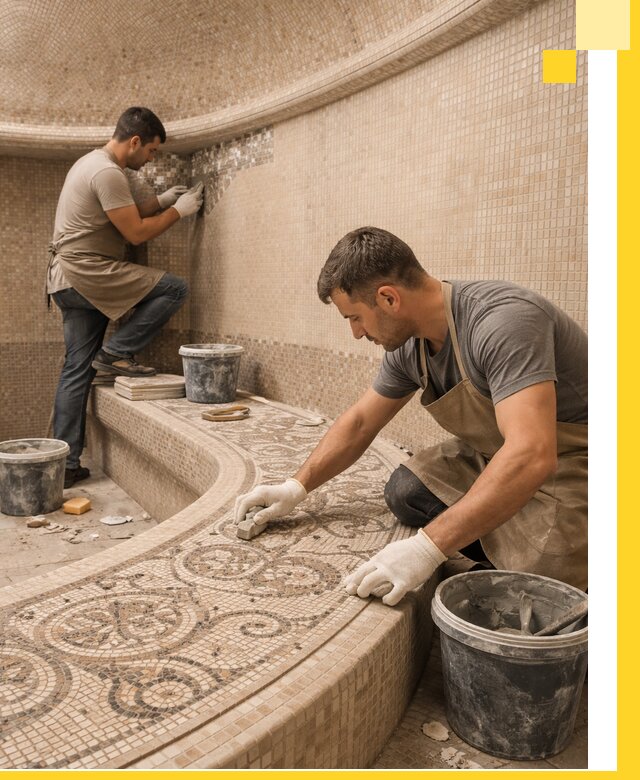 Плитка для хамама в Борисоглебске, укладка, подбор и поставка