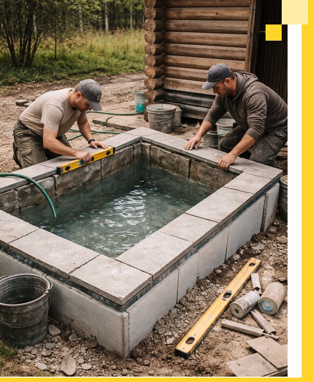 Изготовление и установка холодных купелей под ключ в Борисоглебске